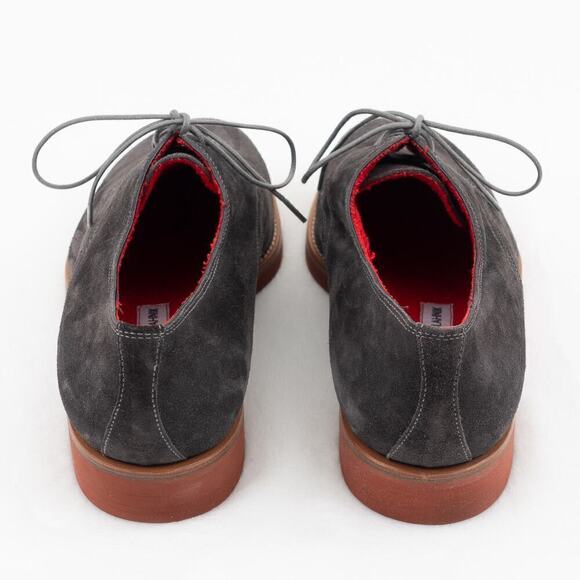 Manolo Blahnik Suede Derby Shoes Men's 8 Gray - Picture 5 of 9